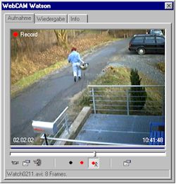 Bedienung von WebCAM Watson